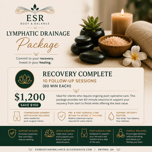 Recovery Complete Package at ESR Body & Balance in Smyrna, GA