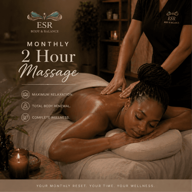 Monthly 2 Hour Massage at ESR Body & Balance in Smyrna, GA