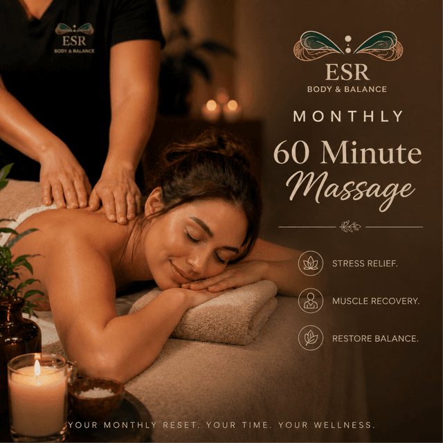 Monthly 60 Minute Massage at ESR Body & Balance in Smyrna, GA